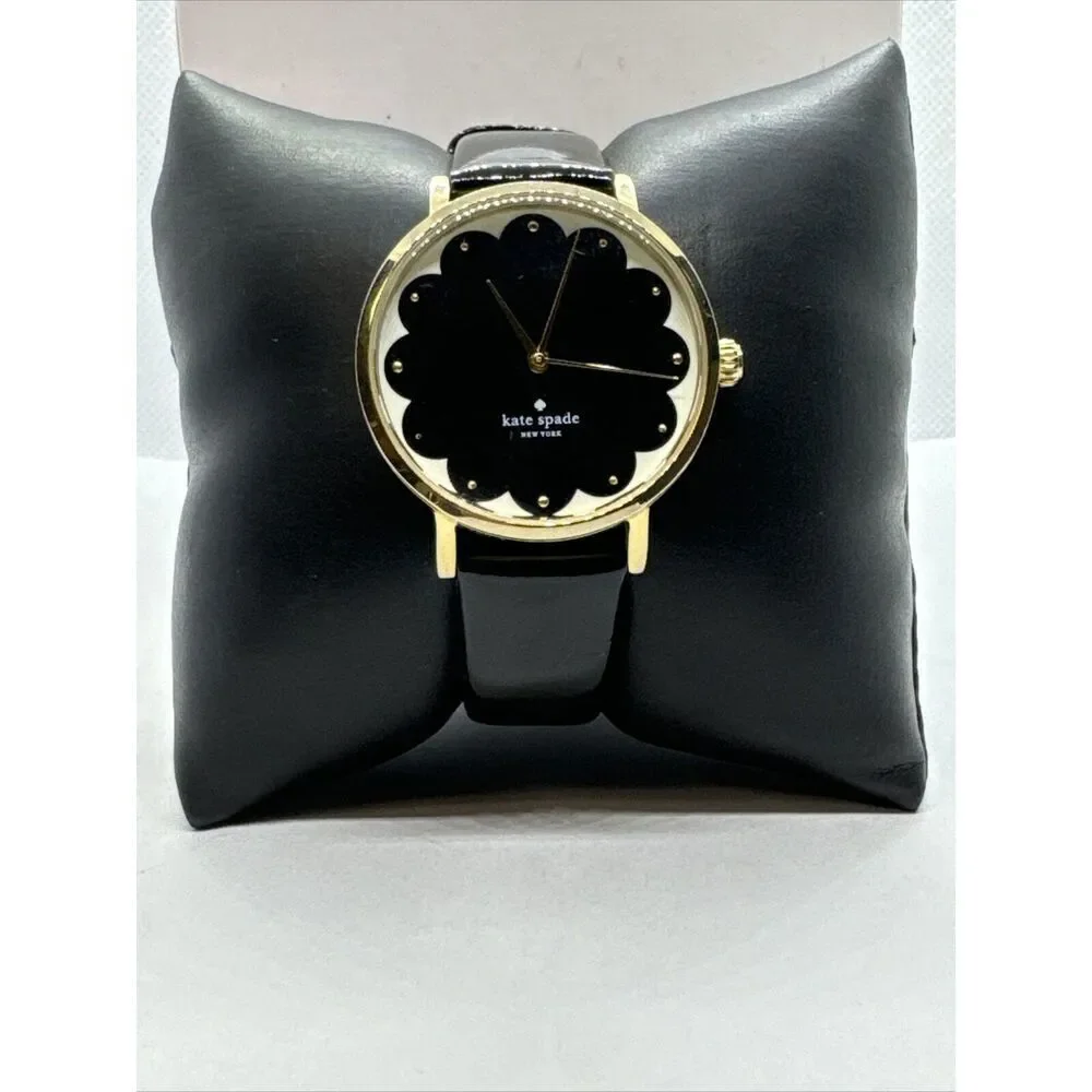 Kate Spade New York 0227 Women's Black Leather Strap Analog Dial Watch JNA118